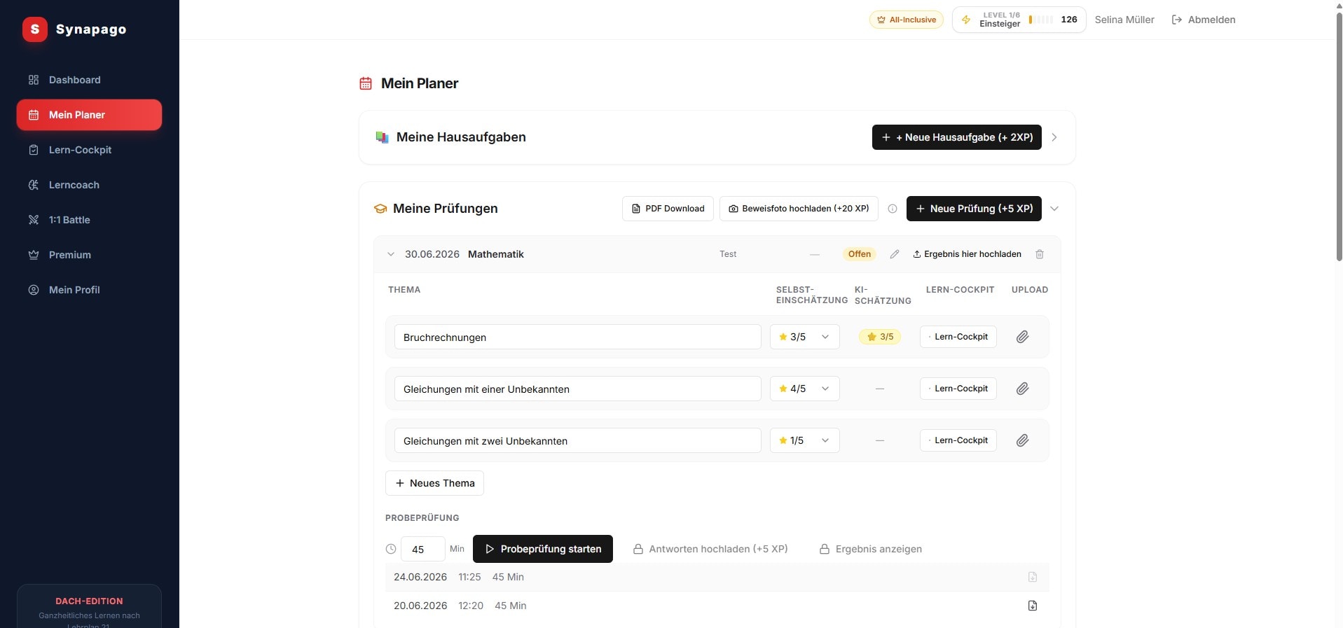 Die maßgeschneiderte Probeprüfung