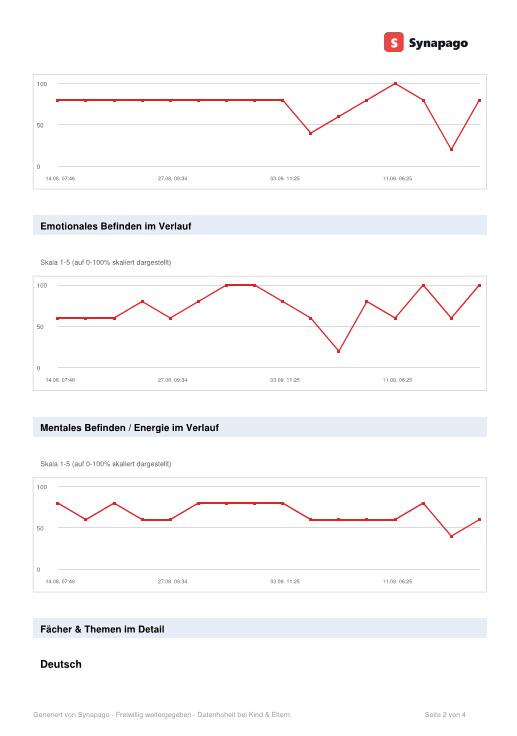 Kooperations-Report, Seite 2 (Beispiel)